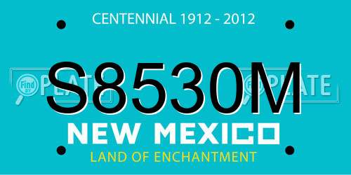 S8530M New Mexico License Plate