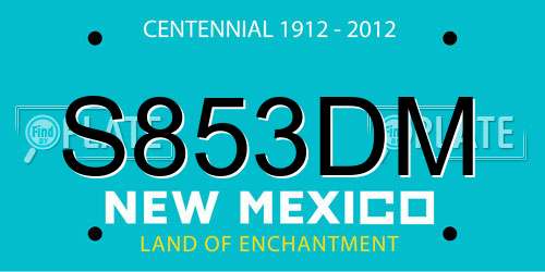 S853DM New Mexico License Plate