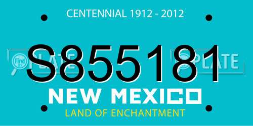 S855181 New Mexico License Plate