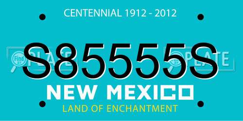 S85555S New Mexico License Plate