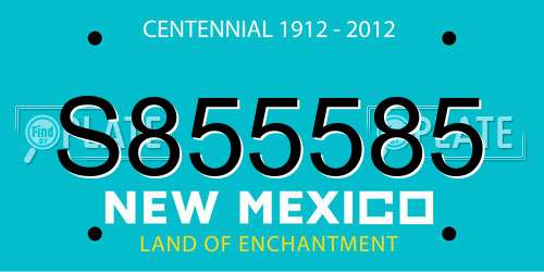 S855585 New Mexico License Plate
