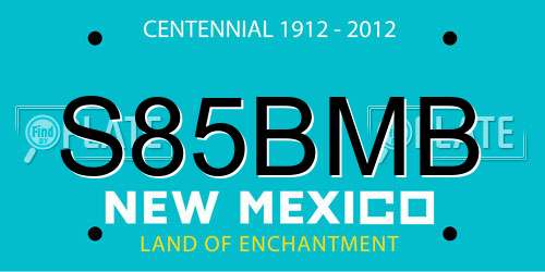 S85BMB New Mexico License Plate