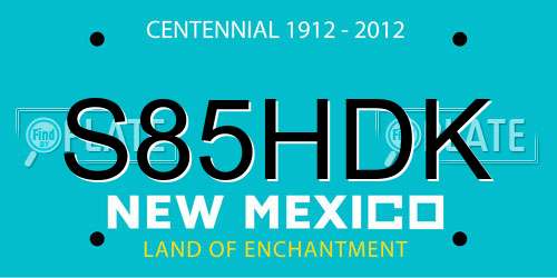 S85HDK New Mexico License Plate