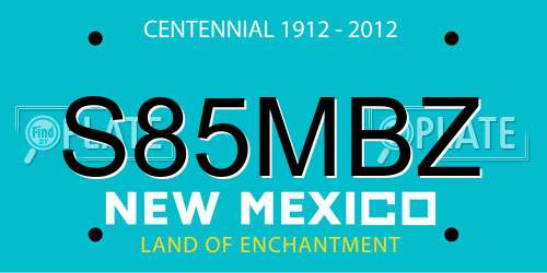 S85MBZ New Mexico License Plate