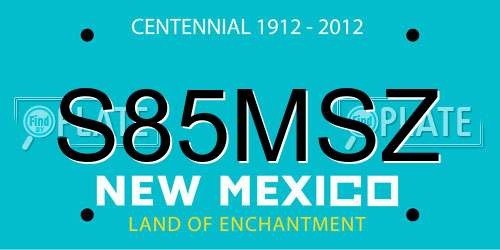 S85MSZ New Mexico License Plate
