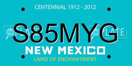 S85MYG New Mexico License Plate