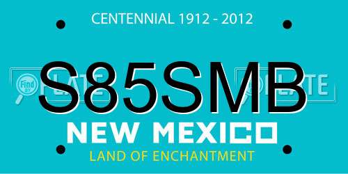 S85SMB New Mexico License Plate