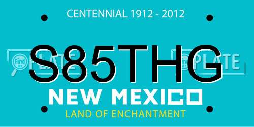 S85THG New Mexico License Plate