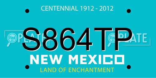 S864TP New Mexico License Plate