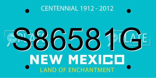 S86581G New Mexico License Plate