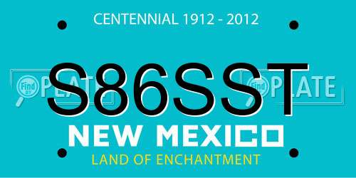 S86SST New Mexico License Plate