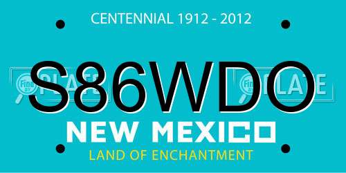 S86WDO New Mexico License Plate