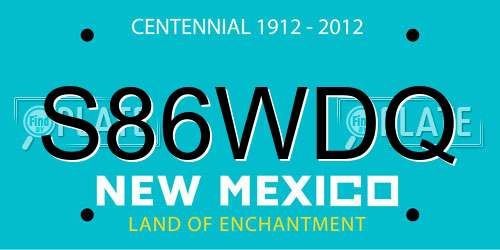 S86WDQ New Mexico License Plate