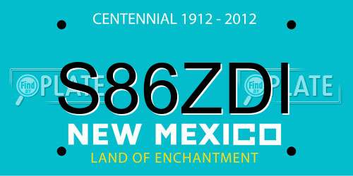 S86ZDI New Mexico License Plate