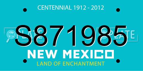 S871985 New Mexico License Plate
