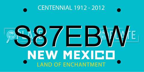 S87EBW New Mexico License Plate