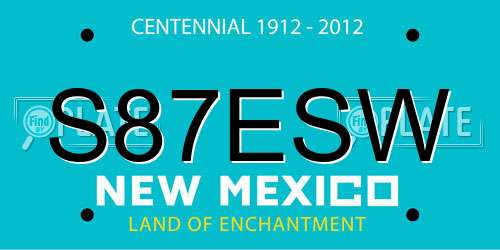 S87ESW New Mexico License Plate