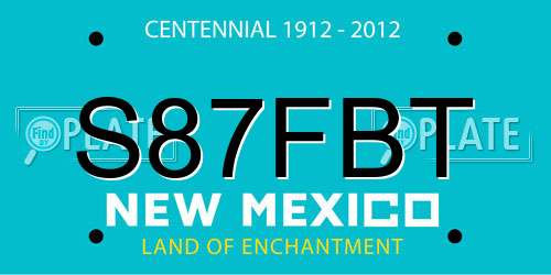S87FBT New Mexico License Plate