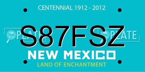 S87FSZ New Mexico License Plate