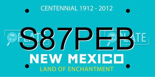 S87PEB New Mexico License Plate