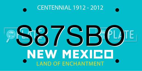 S87SBO New Mexico License Plate