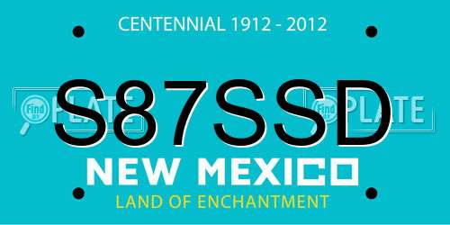 S87SSD New Mexico License Plate