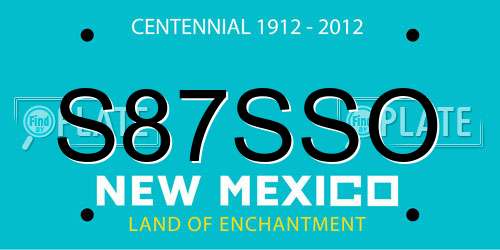 S87SSO New Mexico License Plate