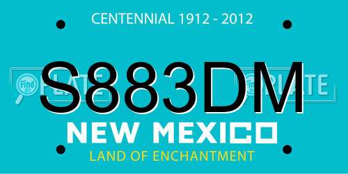 S883DM New Mexico License Plate