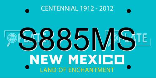 S885MS New Mexico License Plate