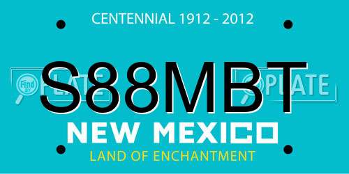 S88MBT New Mexico License Plate