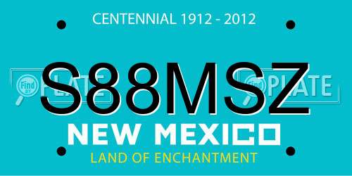 S88MSZ New Mexico License Plate