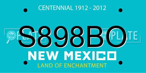 S898BO New Mexico License Plate
