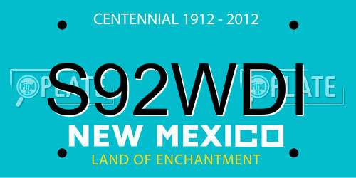 S92WDI New Mexico License Plate