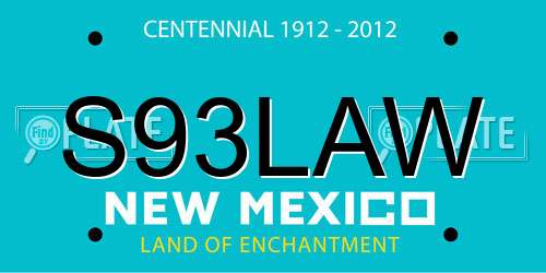 S93LAW New Mexico License Plate