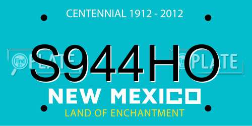 S944HO New Mexico License Plate