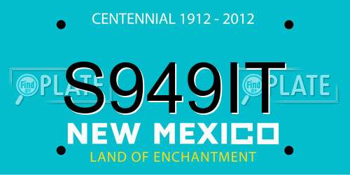 S949IT New Mexico License Plate