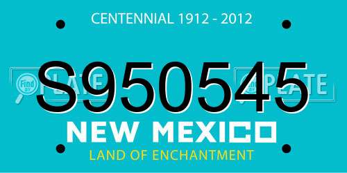 S950545 New Mexico License Plate