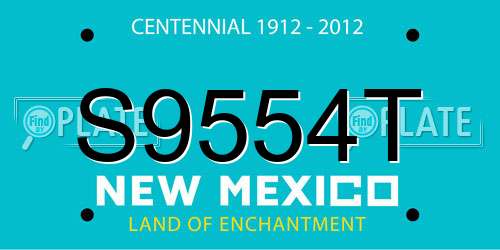 S9554T New Mexico License Plate