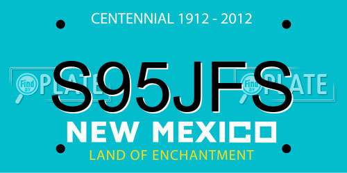 S95JFS New Mexico License Plate