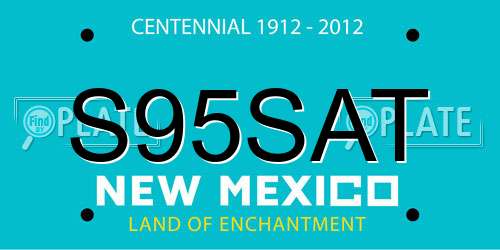 S95SAT New Mexico License Plate