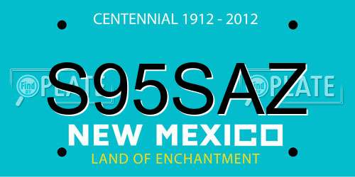S95SAZ New Mexico License Plate