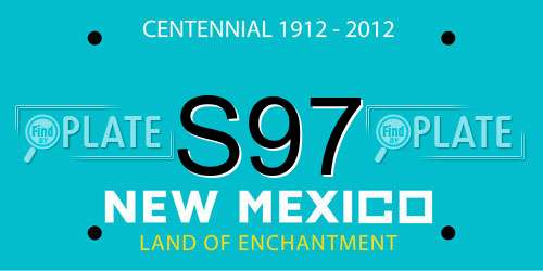 S97 New Mexico License Plate