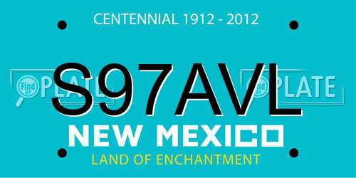 S97AVL New Mexico License Plate