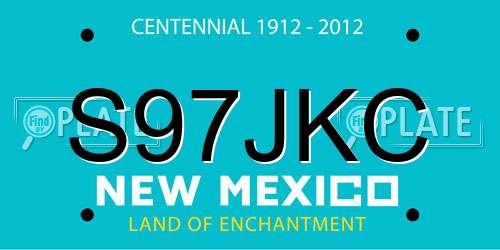 S97JKC New Mexico License Plate