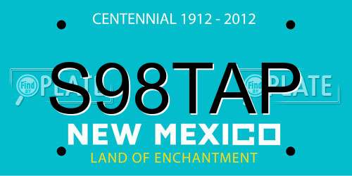 S98TAP New Mexico License Plate