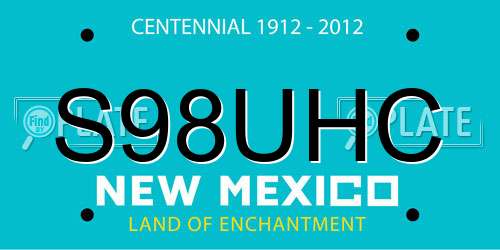 S98UHC New Mexico License Plate