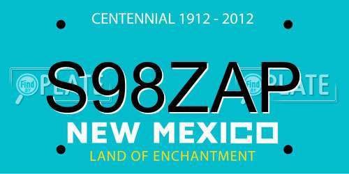 S98ZAP New Mexico License Plate