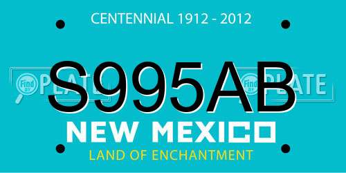 S995AB New Mexico License Plate
