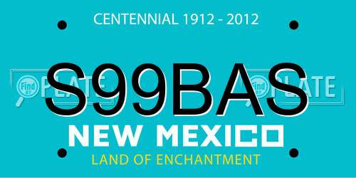 S99BAS New Mexico License Plate