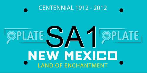 SA1 New Mexico License Plate